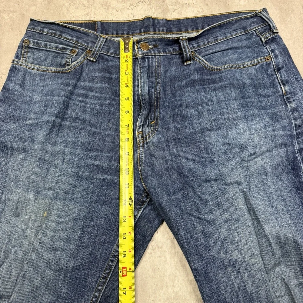Levi's 514 100% Cotton 36x30 Dark Wash Slim Fit Blue Jeans Workwear Denim zusa